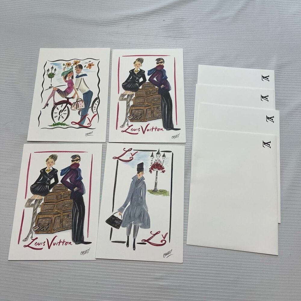 Louis Vuitton Collectible VIC Card Set Of 4 With Envelopes